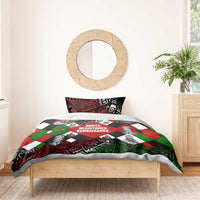 Jomo Kenyatta Bedding Set with Roots Resistance Renaissance and Kenyan Patchwork Pattern Tribute - Wonder Print Shop