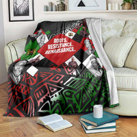 Jomo Kenyatta Blanket with Roots Resistance Renaissance and Kenyan Patchwork Pattern Tribute - Wonder Print Shop