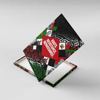 Jomo Kenyatta Canvas Wall Art with Roots Resistance Renaissance and Kenyan Patchwork Pattern Tribute - Wonder Print Shop