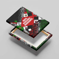 Jomo Kenyatta Canvas Wall Art with Roots Resistance Renaissance and Kenyan Patchwork Pattern Tribute - Wonder Print Shop