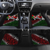 Jomo Kenyatta Car Mats with Roots Resistance Renaissance and Kenyan Patchwork Pattern Tribute - Wonder Print Shop
