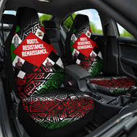 Jomo Kenyatta Car Seat Cover with Roots Resistance Renaissance and Kenyan Patchwork Pattern Tribute - Wonder Print Shop