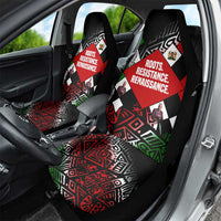 Jomo Kenyatta Car Seat Cover with Roots Resistance Renaissance and Kenyan Patchwork Pattern Tribute - Wonder Print Shop