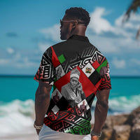 Jomo Kenyatta Hawaiian Shirt with Roots Resistance Renaissance and Kenyan Patchwork Pattern Tribute - Wonder Print Shop