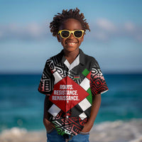 Jomo Kenyatta Kid Hawaiian Shirt with Roots Resistance Renaissance and Kenyan Patchwork Pattern Tribute - Wonder Print Shop