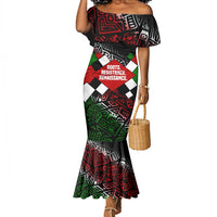 Jomo Kenyatta Mermaid Dress with Roots Resistance Renaissance and Kenyan Patchwork Pattern Tribute - Wonder Print Shop