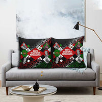 Jomo Kenyatta Pillow Cover with Roots Resistance Renaissance and Kenyan Patchwork Pattern Tribute - Wonder Print Shop