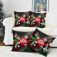 Jomo Kenyatta Pillow Cover with Roots Resistance Renaissance and Kenyan Patchwork Pattern Tribute - Wonder Print Shop