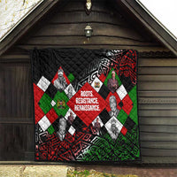 Jomo Kenyatta Quilt with Roots Resistance Renaissance and Kenyan Patchwork Pattern Tribute - Wonder Print Shop