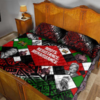 Jomo Kenyatta Quilt Bed Set with Roots Resistance Renaissance and Kenyan Patchwork Pattern Tribute - Wonder Print Shop