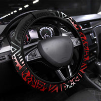 Jomo Kenyatta Steering Wheel Cover with Roots Resistance Renaissance and Kenyan Patchwork Pattern Tribute - Wonder Print Shop