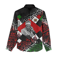 Jomo Kenyatta Women Casual Shirt with Roots Resistance Renaissance and Kenyan Patchwork Pattern Tribute - Wonder Print Shop
