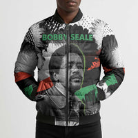 Bobby Seale Bomber Puffer Jacket Black Panther Artwork Solidarity Quote Revolutionary Civil Rights Tribute - Wonder Print Shop