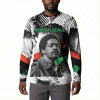 Bobby Seale Button Sweatshirt Black Panther Artwork Solidarity Quote Revolutionary Civil Rights Tribute