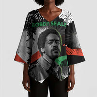 Bobby Seale Kimono Sleeve Blouse Black Panther Artwork Solidarity Quote Revolutionary Civil Rights Tribute - Wonder Print Shop