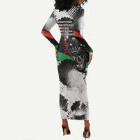Bobby Seale Long Sleeve Bodycon Dress Black Panther Artwork Solidarity Quote Revolutionary Civil Rights Tribute - Wonder Print Shop