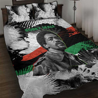 Bobby Seale Quilt Bed Set Black Panther Artwork Solidarity Quote Revolutionary Civil Rights Tribute - Wonder Print Shop