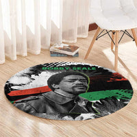 Bobby Seale Round Carpet Black Panther Artwork Solidarity Quote Revolutionary Civil Rights Tribute - Wonder Print Shop