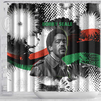 Bobby Seale Shower Curtain Black Panther Artwork Solidarity Quote Revolutionary Civil Rights Tribute - Wonder Print Shop