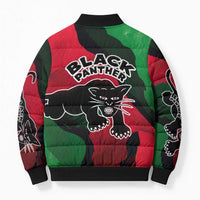Bobby Seale Bomber Puffer Jacket Black Panther Logo Revolutionary Civil Rights Movement Tribute - Wonder Print Shop
