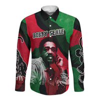 Bobby Seale Long Sleeve Button Shirt Black Panther Logo Revolutionary Civil Rights Movement Tribute - Wonder Print Shop