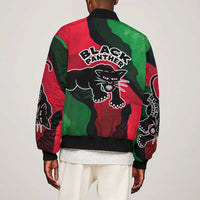 Bobby Seale Sleeve Zip Bomber Jacket Black Panther Logo Revolutionary Civil Rights Movement Tribute - Wonder Print Shop