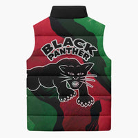 Bobby Seale Sleeveless Puffer Jacket Black Panther Logo Revolutionary Civil Rights Movement Tribute - Wonder Print Shop