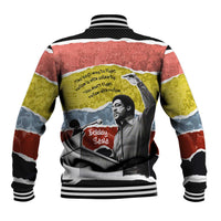 Bobby Seale Baseball Jacket Torn Paper Collage Design Solidarity Quote Powerful Speech Artwork Civil Rights - Wonder Print Shop