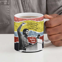 Bobby Seale Ceramic Mug Torn Paper Collage Design Solidarity Quote Powerful Speech Artwork Civil Rights - Wonder Print Shop