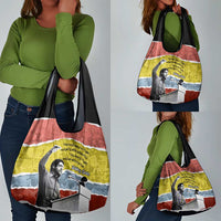 Bobby Seale Grocery Bag Torn Paper Collage Design Solidarity Quote Powerful Speech Artwork Civil Rights - Wonder Print Shop