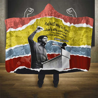 Bobby Seale Hooded Blanket Torn Paper Collage Design Solidarity Quote Powerful Speech Artwork Civil Rights - Wonder Print Shop