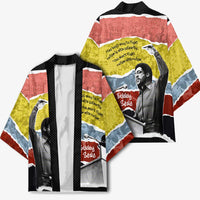 Bobby Seale Kimono Torn Paper Collage Design Solidarity Quote Powerful Speech Artwork Civil Rights - Wonder Print Shop