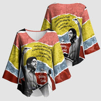 Bobby Seale Kimono Sleeve Blouse Torn Paper Collage Design Solidarity Quote Powerful Speech Artwork Civil Rights - Wonder Print Shop