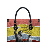 Bobby Seale Leather Bag Torn Paper Collage Design Solidarity Quote Powerful Speech Artwork Civil Rights - Wonder Print Shop