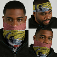 Bobby Seale Neck Gaiter Torn Paper Collage Design Solidarity Quote Powerful Speech Artwork Civil Rights - Wonder Print Shop