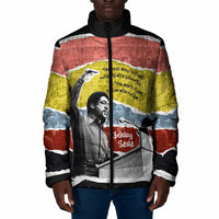Bobby Seale Padded Jacket Torn Paper Collage Design Solidarity Quote Powerful Speech Artwork Civil Rights - Wonder Print Shop