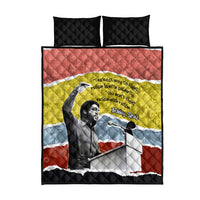 Bobby Seale Quilt Bed Set Torn Paper Collage Design Solidarity Quote Powerful Speech Artwork Civil Rights - Wonder Print Shop