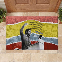 Bobby Seale Rubber Doormat Torn Paper Collage Design Solidarity Quote Powerful Speech Artwork Civil Rights - Wonder Print Shop
