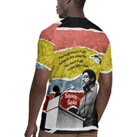 Bobby Seale Rugby Jersey Torn Paper Collage Design Solidarity Quote Powerful Speech Artwork Civil Rights - Wonder Print Shop