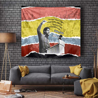 Bobby Seale Tapestry Torn Paper Collage Design Solidarity Quote Powerful Speech Artwork Civil Rights - Wonder Print Shop