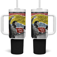 Bobby Seale Tumbler With Handle Torn Paper Collage Design Solidarity Quote Powerful Speech Artwork Civil Rights - Wonder Print Shop