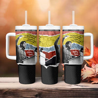 Bobby Seale Tumbler With Handle Torn Paper Collage Design Solidarity Quote Powerful Speech Artwork Civil Rights - Wonder Print Shop