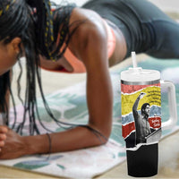 Bobby Seale Tumbler With Handle Torn Paper Collage Design Solidarity Quote Powerful Speech Artwork Civil Rights - Wonder Print Shop