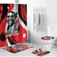Stokely Carmichael Bathroom Set Abstract Design Black Power Text Civil Rights Activist - Wonder Print Shop