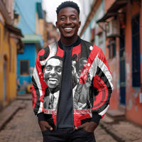 Stokely Carmichael Bomber Jacket Abstract Design Black Power Text Civil Rights Activist - Wonder Print Shop