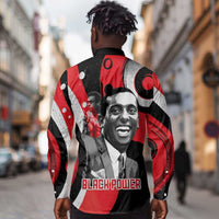 Stokely Carmichael Long Sleeve Button Shirt Abstract Design Black Power Text Civil Rights Activist - Wonder Print Shop