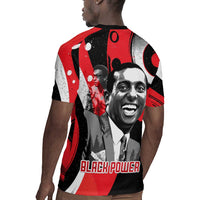 Stokely Carmichael Rugby Jersey Abstract Design Black Power Text Civil Rights Activist - Wonder Print Shop