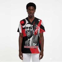 Stokely Carmichael Scrub Top Abstract Design Black Power Text Civil Rights Activist - Wonder Print Shop