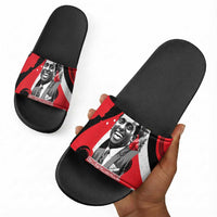Stokely Carmichael Slide Sandals Abstract Design Black Power Text Civil Rights Activist - Wonder Print Shop