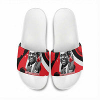 Stokely Carmichael Slide Sandals Abstract Design Black Power Text Civil Rights Activist - Wonder Print Shop